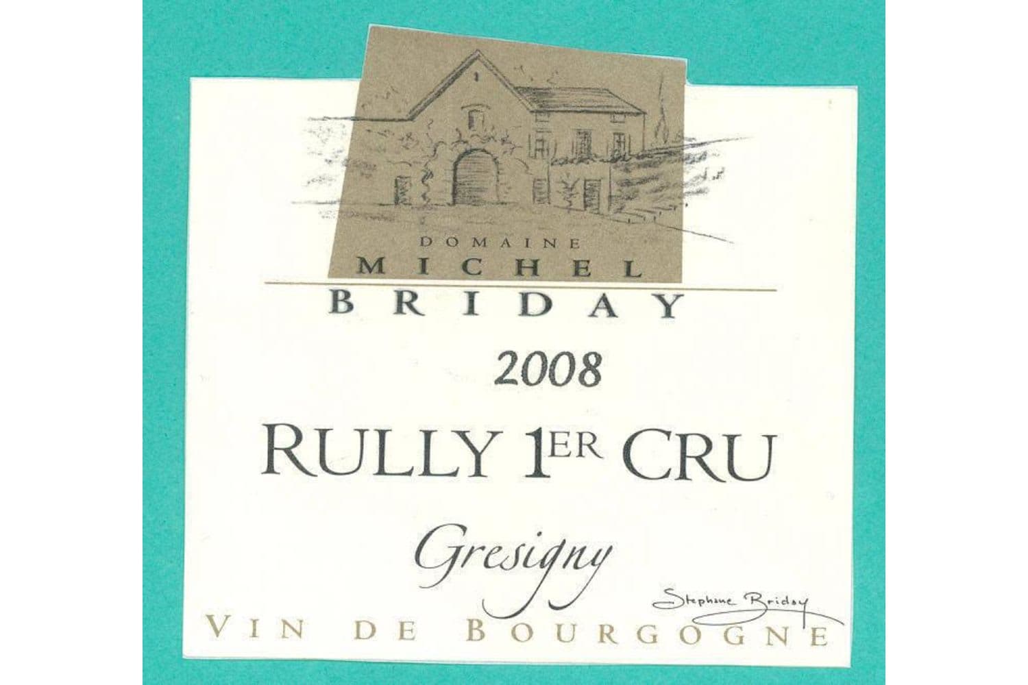 Michel Briday Rully Premier Cru Gresigny Blanc 2022 750mL Bottle